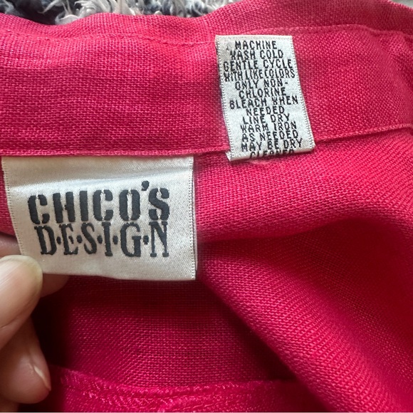 Raspberry Red Linen Tunic - Picture 7 of 8